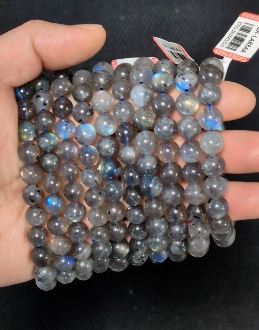 Bracciale in labradorite AA+ perline 8-8,5 mm