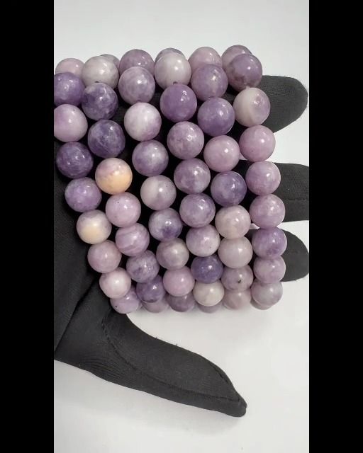 Bracciale Lepidolite A perles 10mm