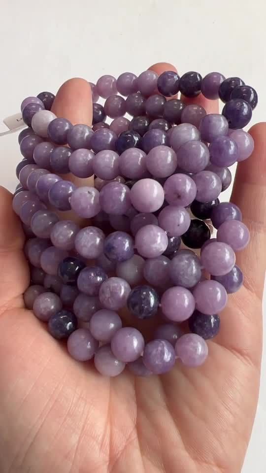 Bracciale Lepidolite A perles 8mm