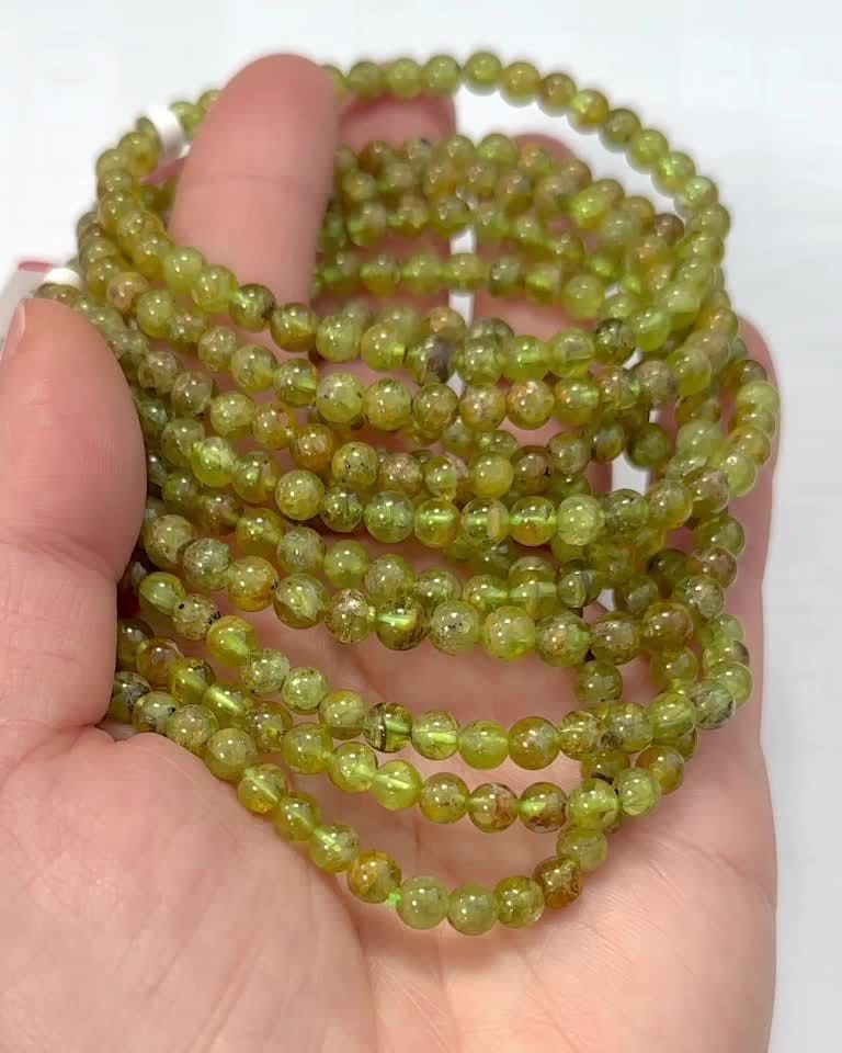 Bracciale peridoto A perline 4.5-5.5mm