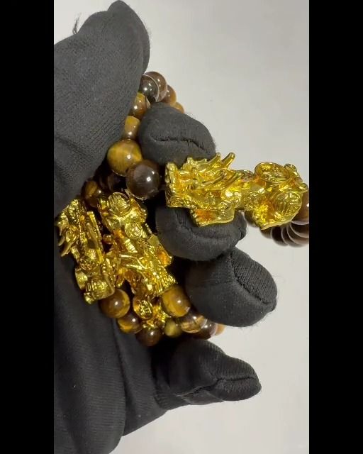 Bracciale Occhio di Tigre e Perline Pixiu A 8mm