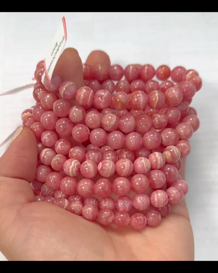Perle di bracciale in Argentina Rhodochrosite AAA 7.5-8.5mm