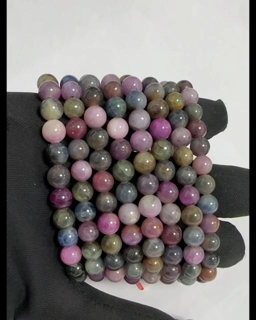 Bracciale Zaffiro Multicolor perle 7-8mm