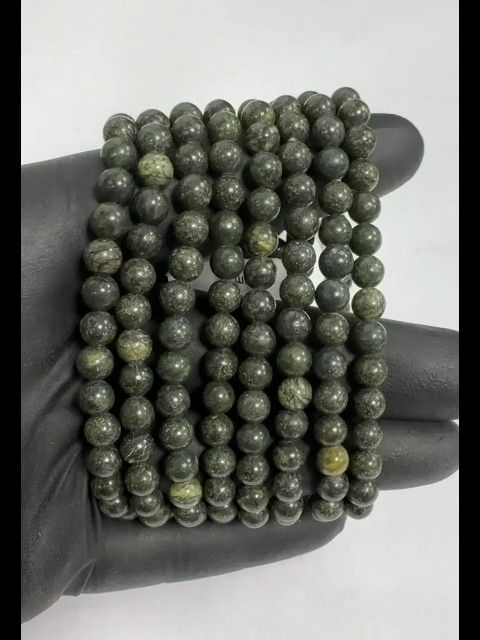 Perle braccialetto di Serpentino Peru 6mm