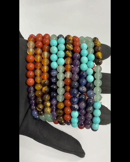 Bracciale 7 chakra perline 6mm