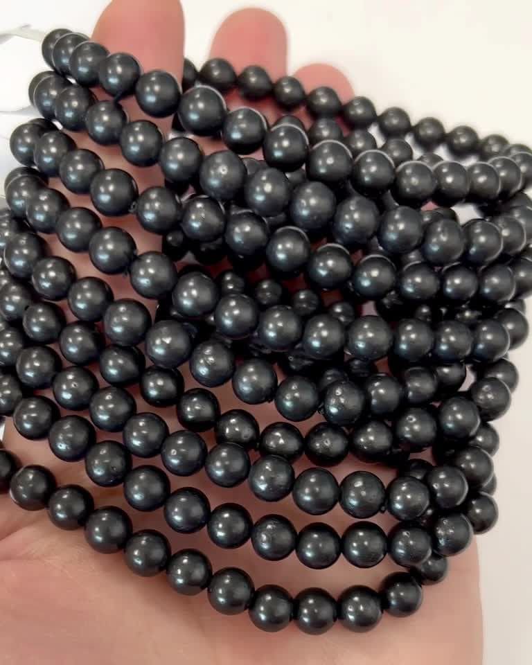 Bracciale Shungite A perles 6mm