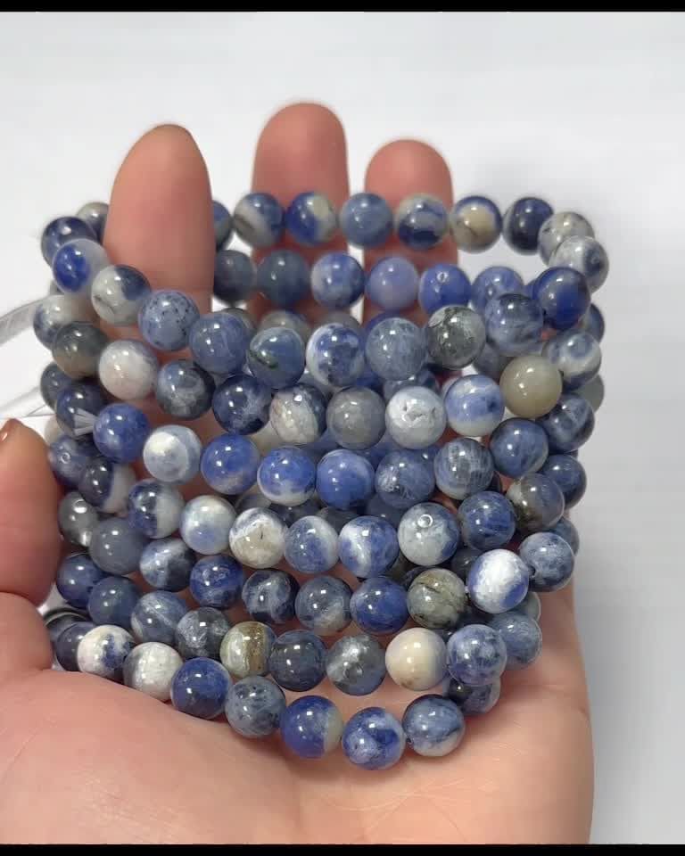 Bracciale Sodalite perline 8mm