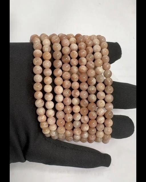 Bracciale in pietra solare con perline da 5.5-6.5 mm