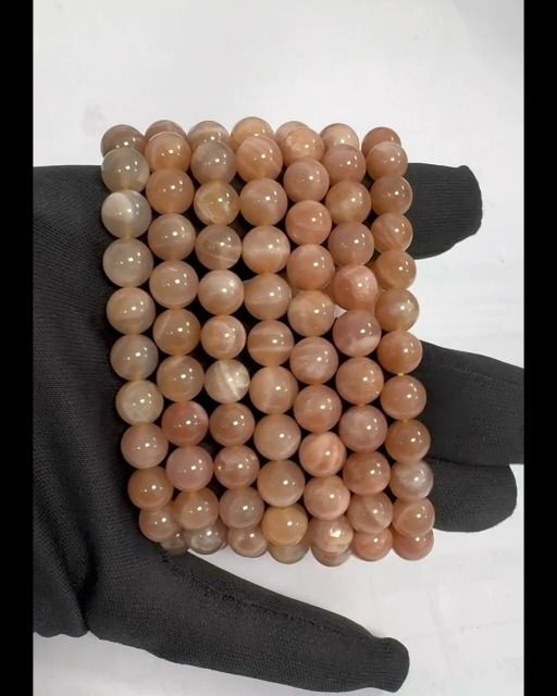 Bracciale in pietra solare con perline 8-9 mm