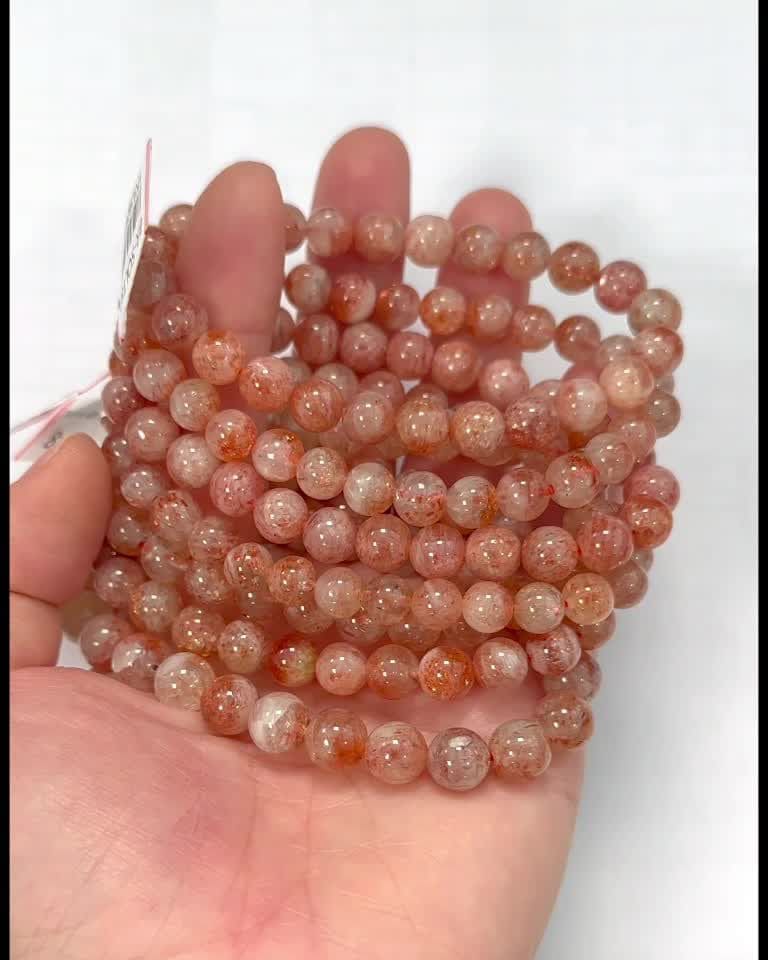 Bracciale Sunstone A perline 7-8mm