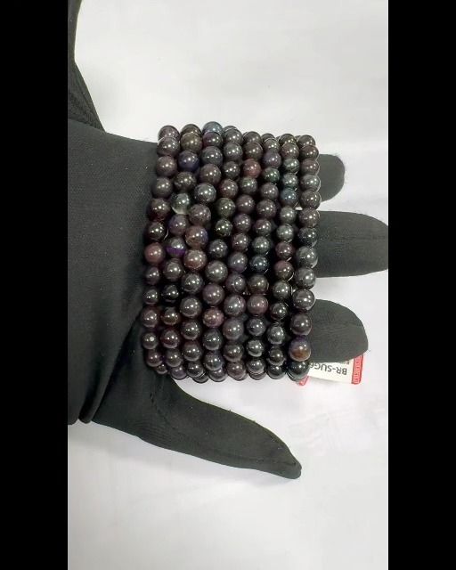 Bracciale Sugilite A con perline da 6-7mm