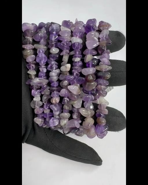 Bracciale con chips di ametista A