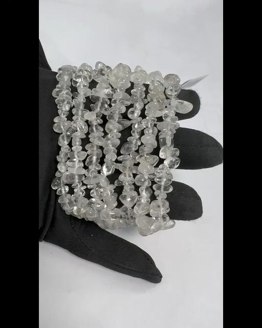 Bracciale con chip di cristallo di rocca