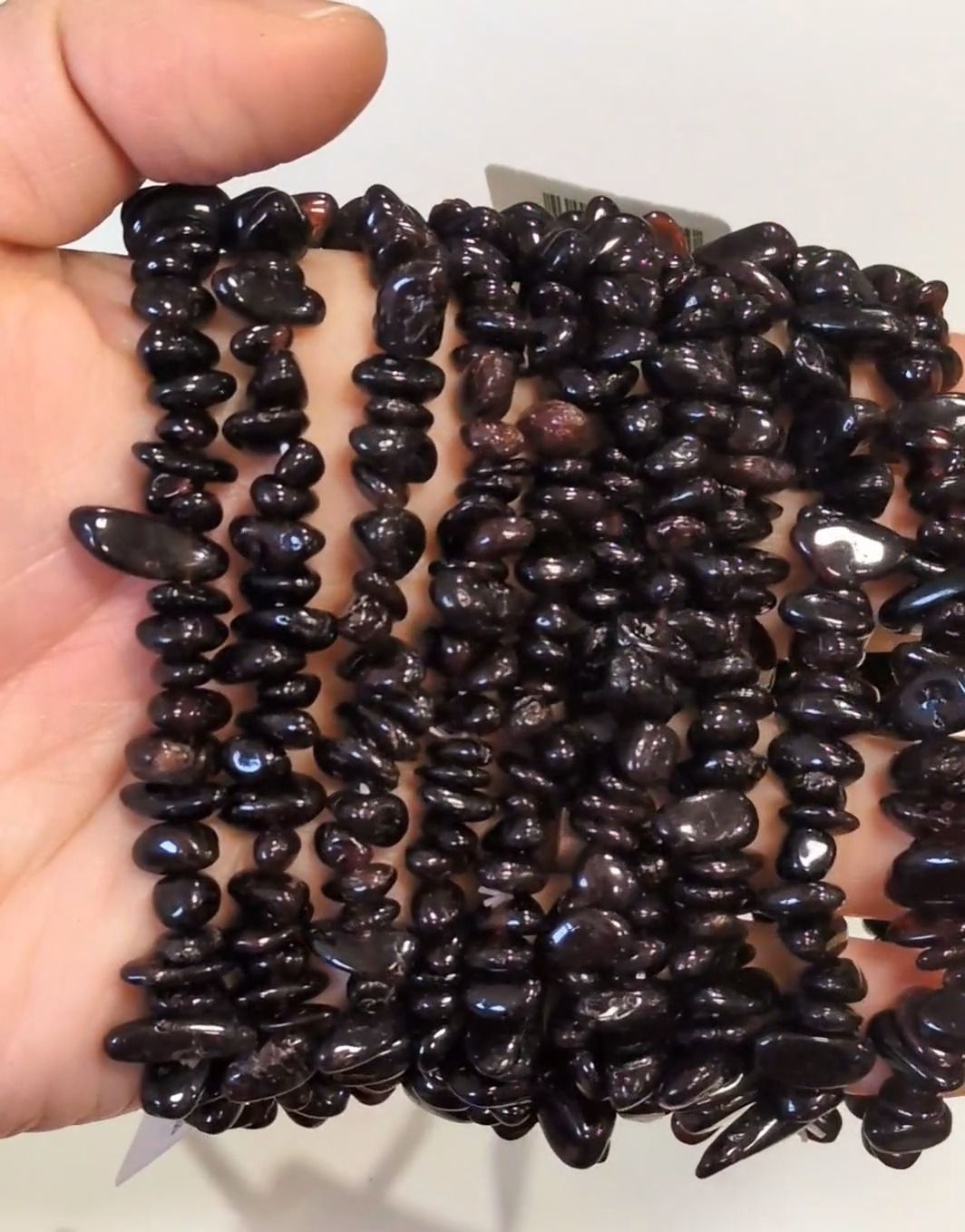 Bracciale di Rosso Granato A chips da 18 cm