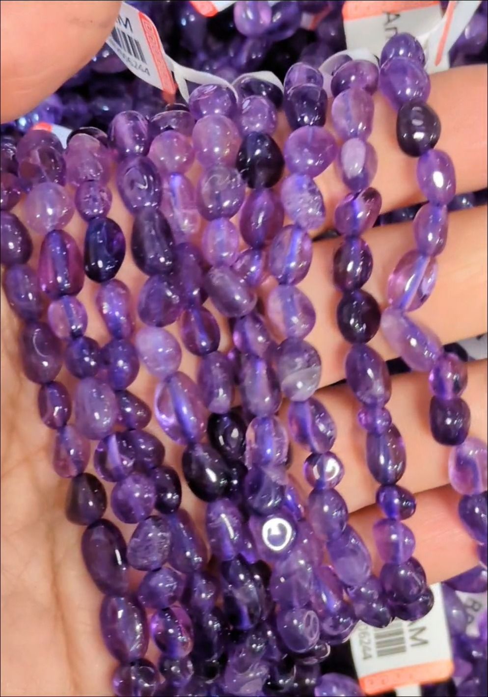 Bracciale in ametista pietre AA laminate