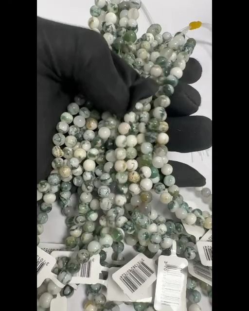 Perline di Agata Albero A da 6mm su filo da 40cm