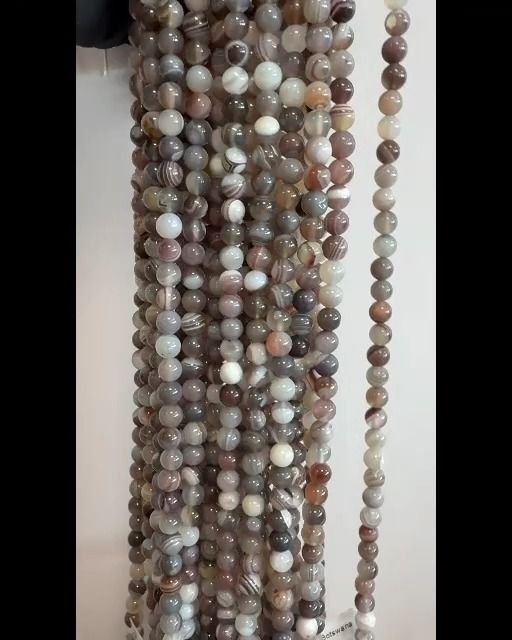 Perline di Agata Botswana AA da 6mm su filo da 40cm