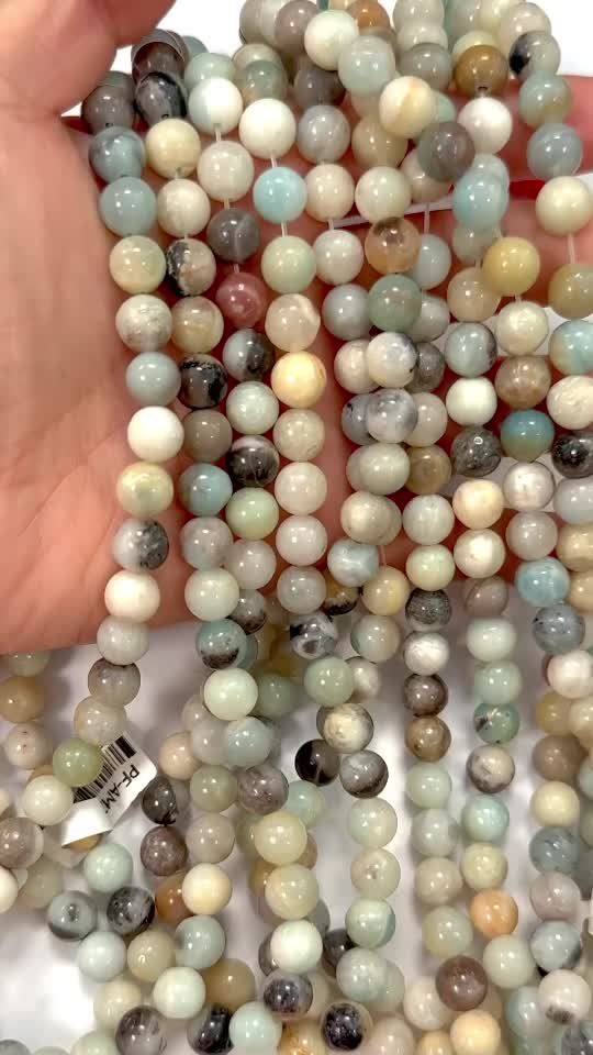 Perline di Amazzonia multicolore A da 8mm su filo da 40cm
