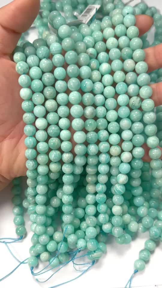 Amazonite Russia AA perline 8 mm su un filo di 40 cm