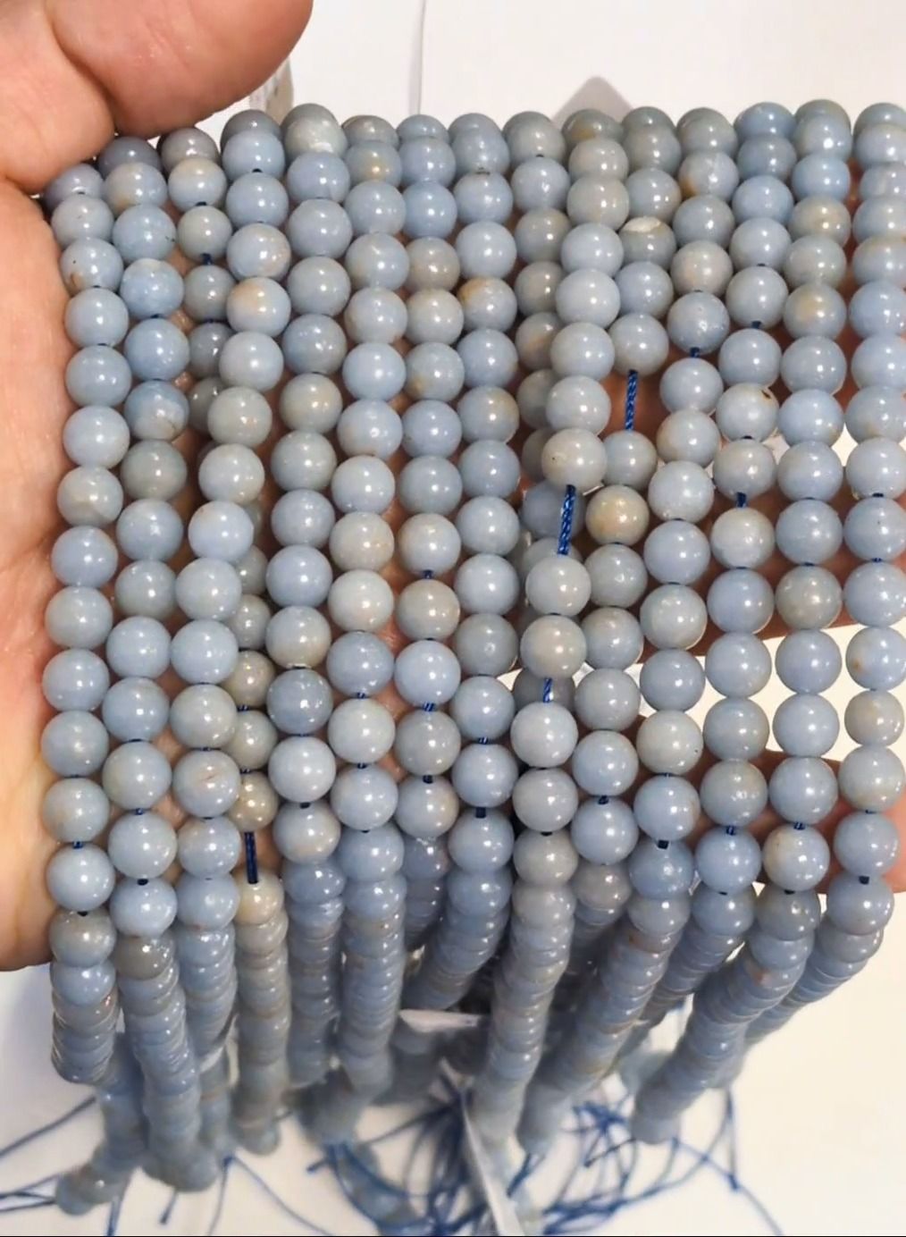 Perline di Angelite da 6mm A su filo da 40cm