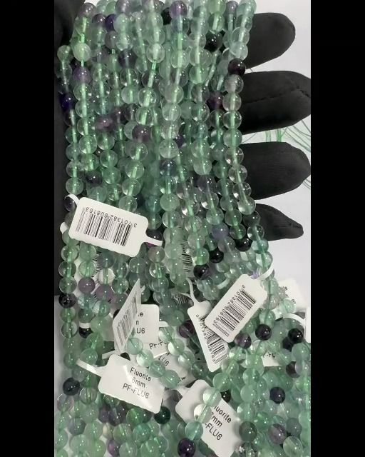 Perline di Fluorite A da 6mm su filo da 40cm