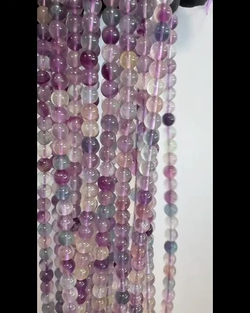 Perline AA di fluorite da 8 mm su filo da 40 cm