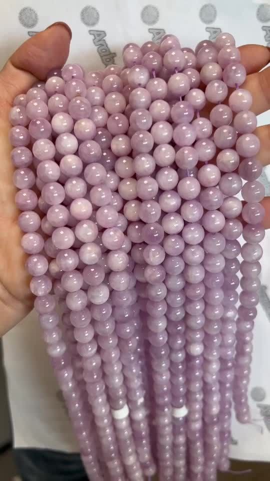 Perline di Kunzite AA da 8mm su filo da 40cm