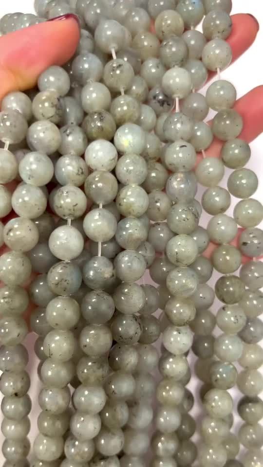 Perline di labradorite da 10mm su filo da 40 cm