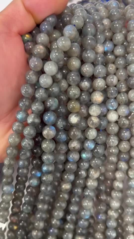 Perline di labradorite AA+ da 8 mm su filo da 40 cm