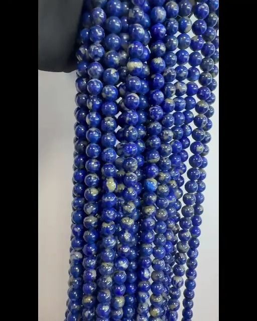 Perle di lapislazzuli A da 8 mm su filo da 40 cm