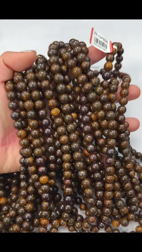 Opal Boulder A perline 7.5-8.5 mm su un filo di 40 cm