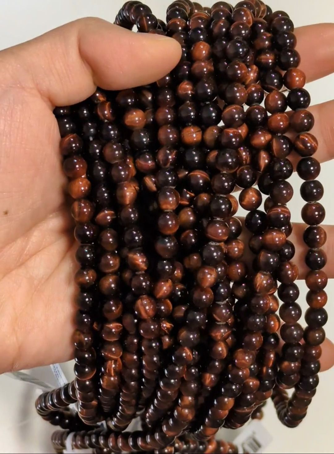 Perline di occhio di bue AA da 6mm su filo da 40cm