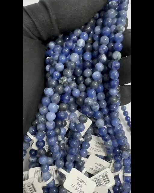 Perline di Sodalite A da 6mm su filo da 40cm