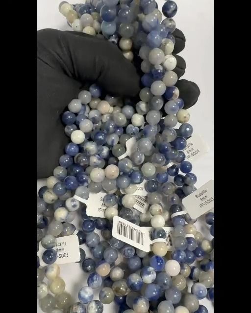 Perle di sodalite da 8 mm su filo da 40 cm